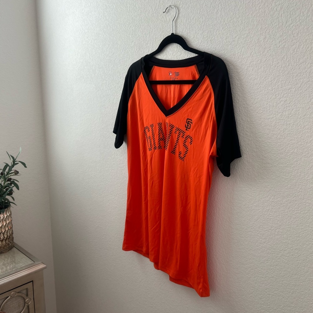 Two SF Giants V-Neck T-Shirts (2)